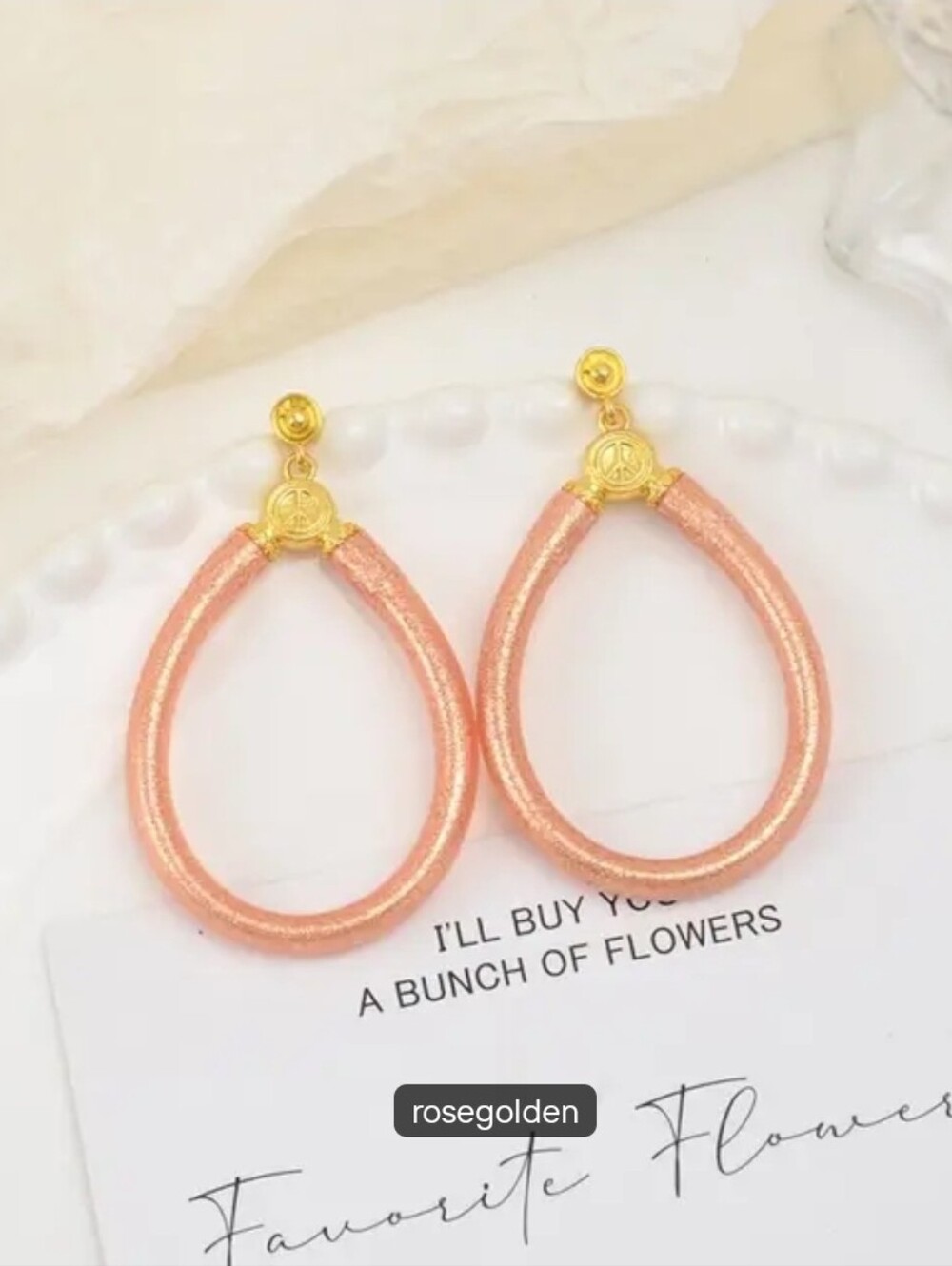 Budha All Weather Gold Rose Womens Earrings. Excellent Quality. (Not Budhagirls)